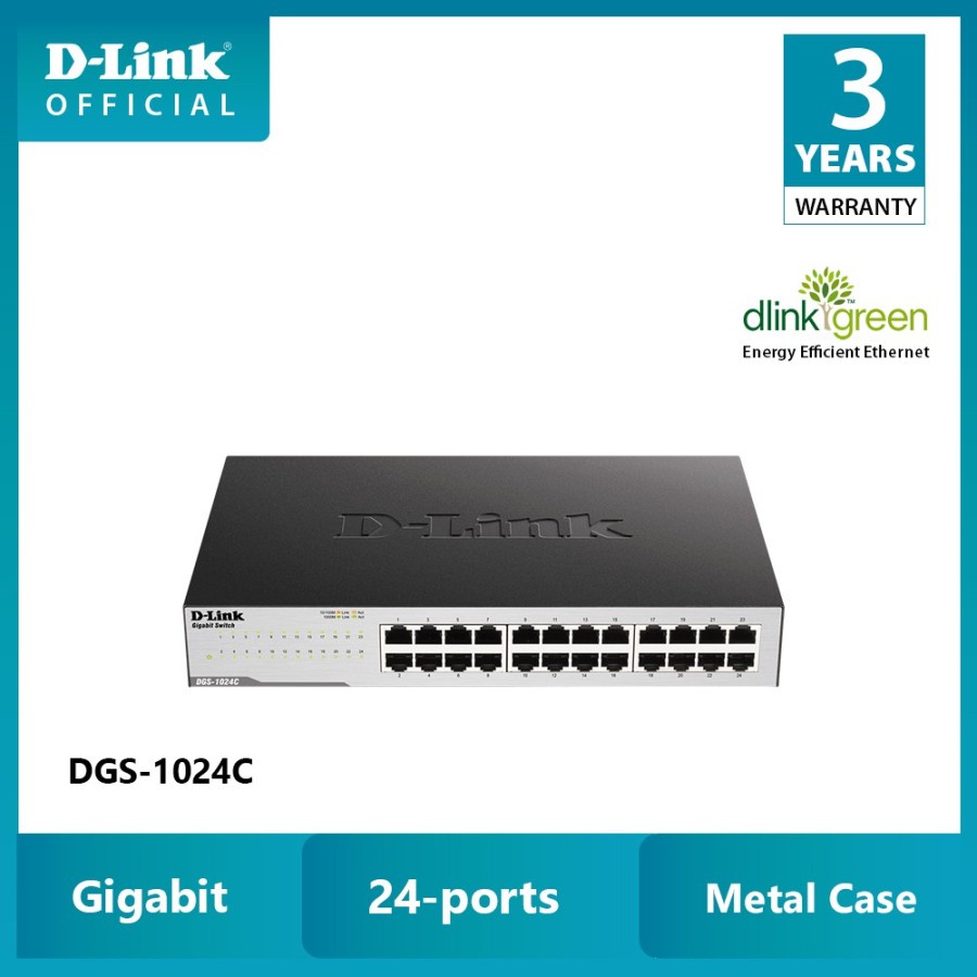 D-Link DGS-1024C 24-port Unmanaged Gigabit Switch