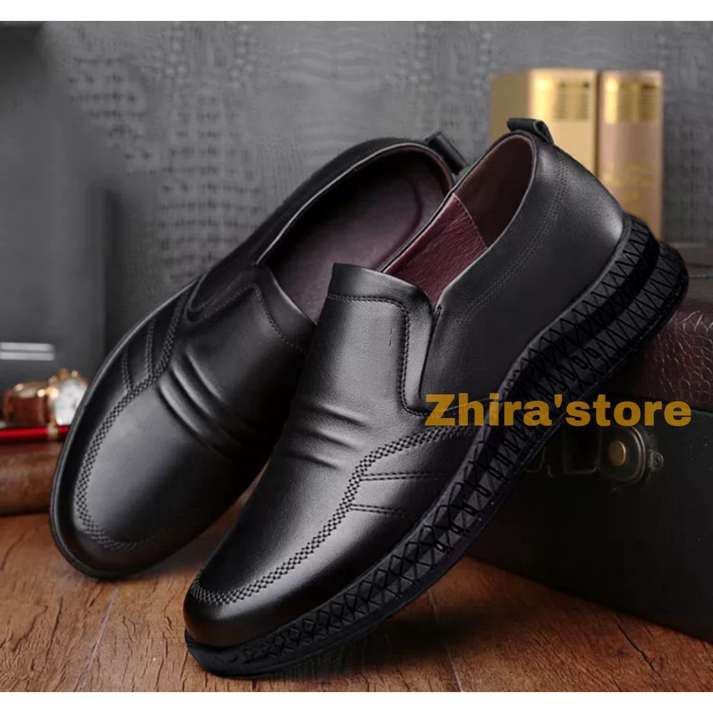 ZHIRA STORE sepatu pantofel sepatu vintage/Slip on pria kulit/sepatu pria kantor/SEPATU FORMAL STYLE/sepatu kulit