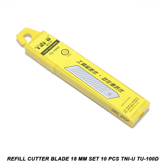 

Refill Cutter Blade 18 mm Set 10 Pcs - TNI-U TU-100D onosh00 Segera Beli