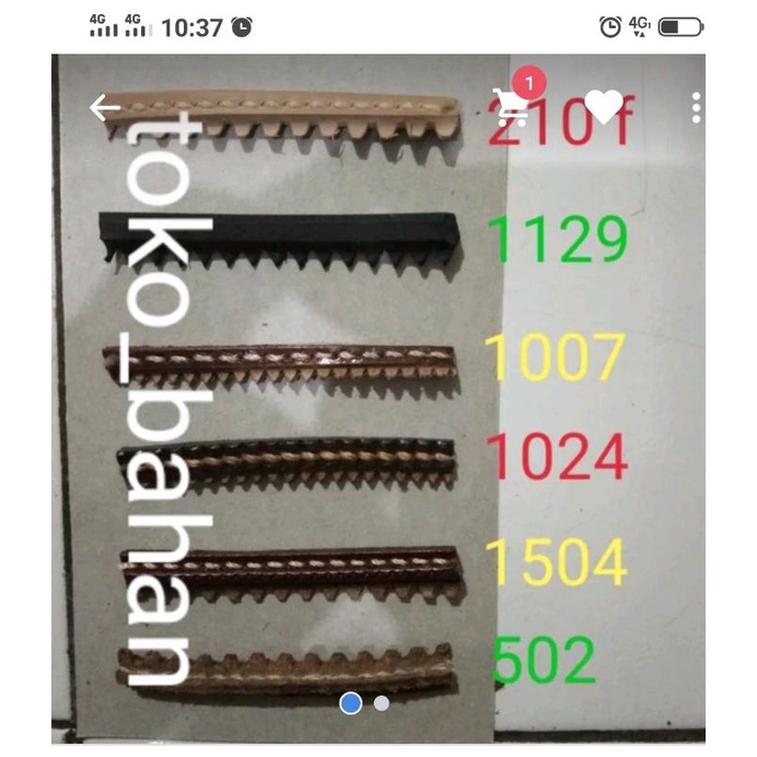 ( AL ) lis samping / pleteran kulit sepatu vibram sol potong