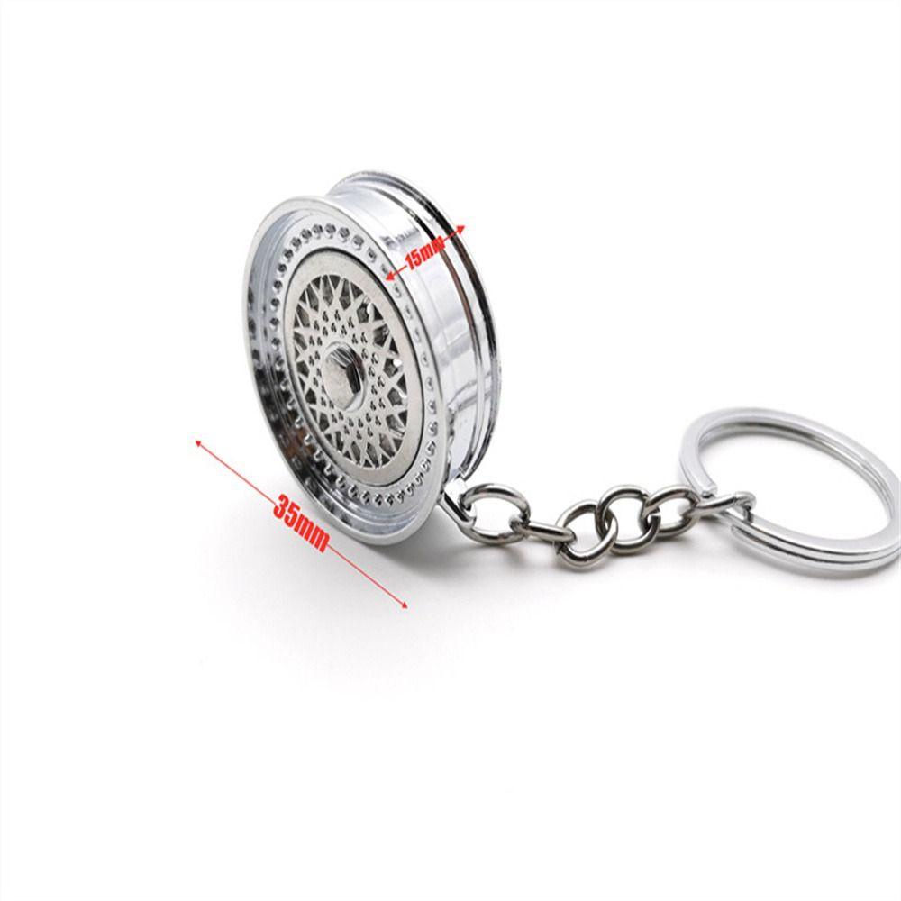 Lanfy Gantungan Kunci Roda Mobil Fasion Auto Part Miniatur 3D Keychain Rim Ban Roda Velg Model Wheel Rim Keyring