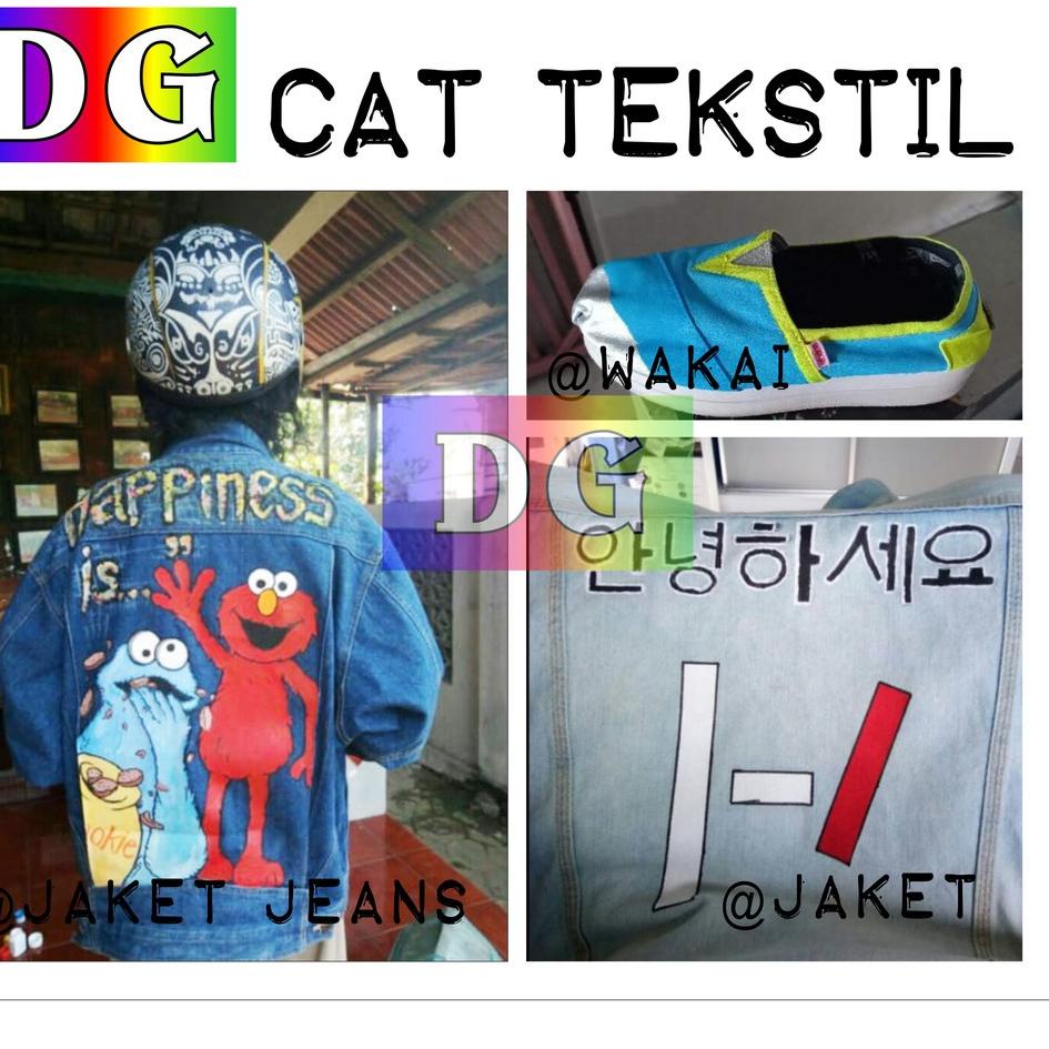 

Garansi Original PAKET 5 WARNA - Cat Tekstil utk lukis mewarnai di kaos / tas / sepatu / jeans / jaket / topi / kanvas - langsung pakai ANTI LUNTUR