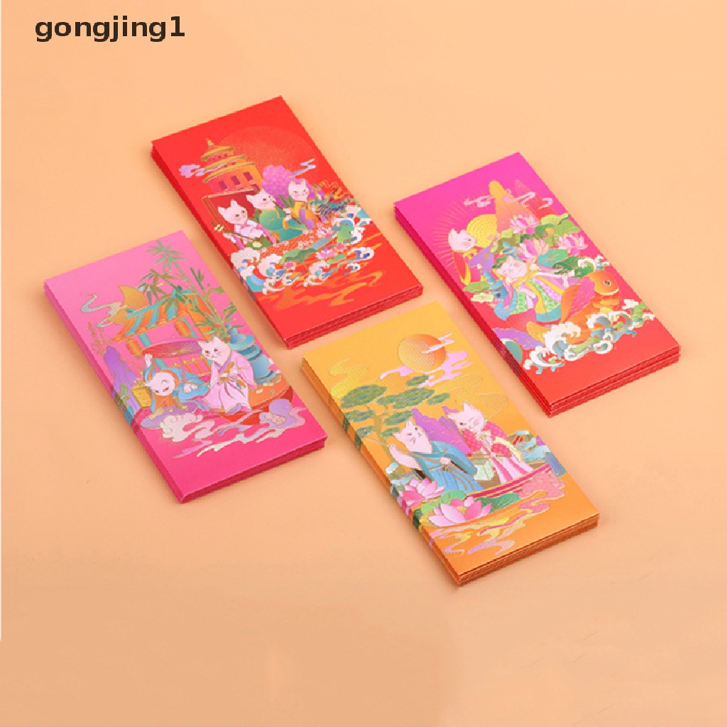 Ggg 6Pcs 2023tahun Kelinci Imlek Amplop Merah Kartun Hongbao Perlengkapan Festival ID