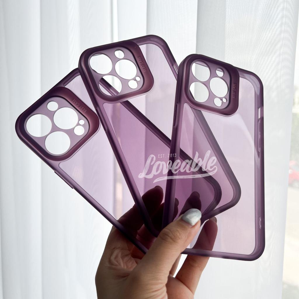 Soft deep purple case iPhone for x xr xs max 11 12 13 13 pro max (no mini)