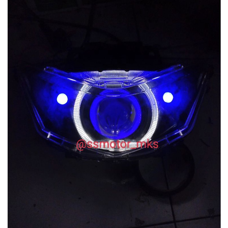 HEADLAMP LAMPU UTAMA CUSTOM BILED PROJECTOR PROJIE HONDA BEAT DELUXE 2020 2021