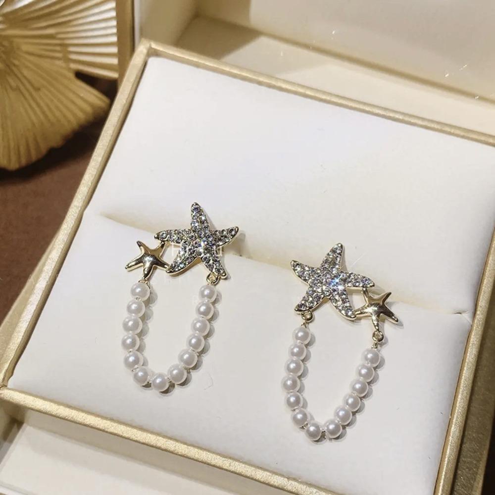 Mxbeauty Anting Wanita Peri Temperamen Perancis Elegan Fashion Bintang Manis Ear Stud