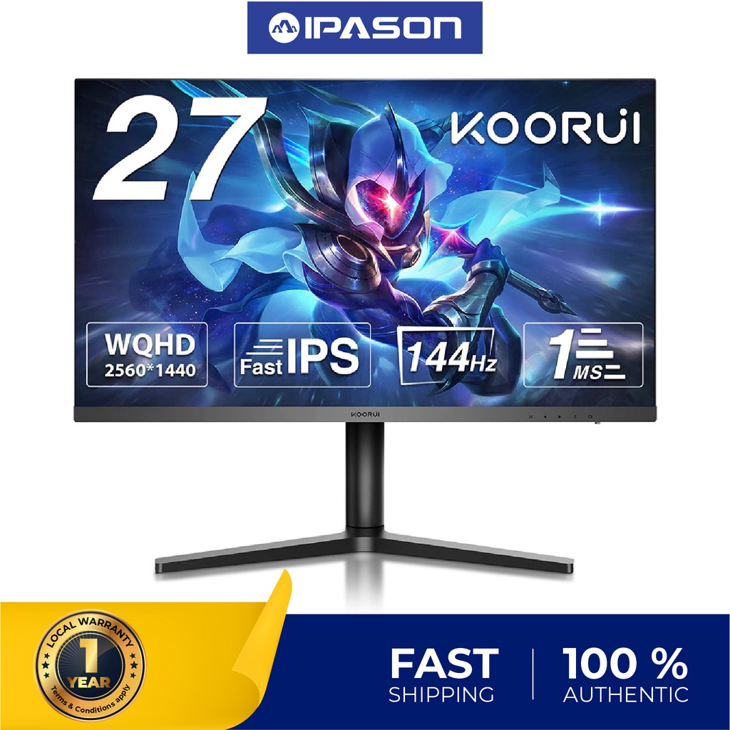 Jual Monitor KOORUI 27E1Q 27inch 2K 144Hz Rotary Lifting ESports Shopee Indonesia