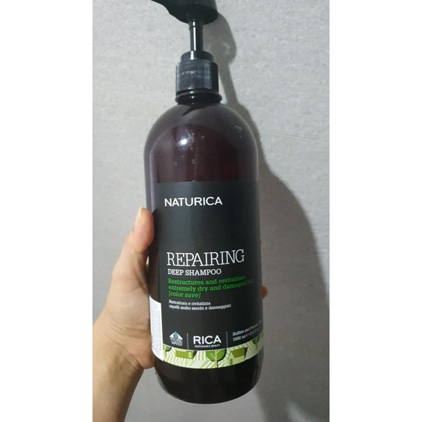 NATURICA Repairing Deep Shampoo 1000ml | Shampoo Rambut Kering dan Rusak