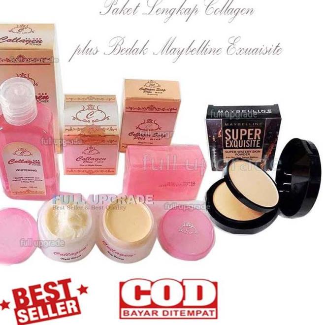 【Penjualan Terbaik】✅COD  Paket Collagen - Cream Collagen Original Import Plus Sabun Dan Toner Whiten