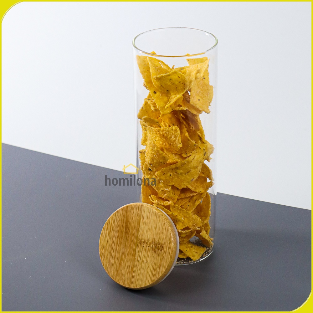 One Two Cups Toples Kaca Penyimpanan Makanan Borosilicate Glass Storage Jar GH1270 Transparent