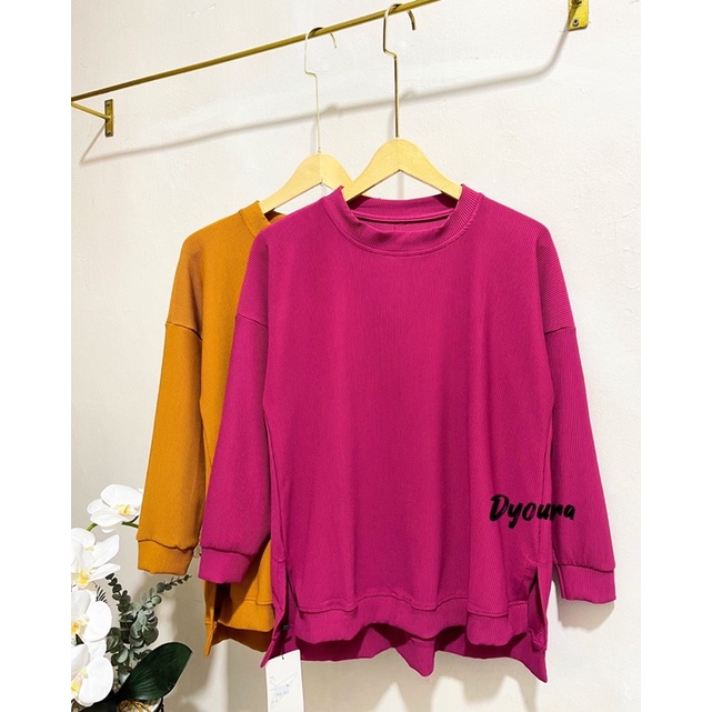 Atasan Knit Agnes Termurah / Atasan knit import / KELLEN TOP BY ALFASHION ATASAN BAHAN KAOS UNIQLO MELAR JUMBO  BIGSIZE TERLARIS