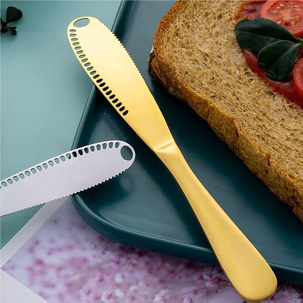 2x Butter Slicer Alat Pengiris Stainless Steel Pengerjaan Halus Ukuran Kompak Handily Gripped Hole Lap Dapur Gadget