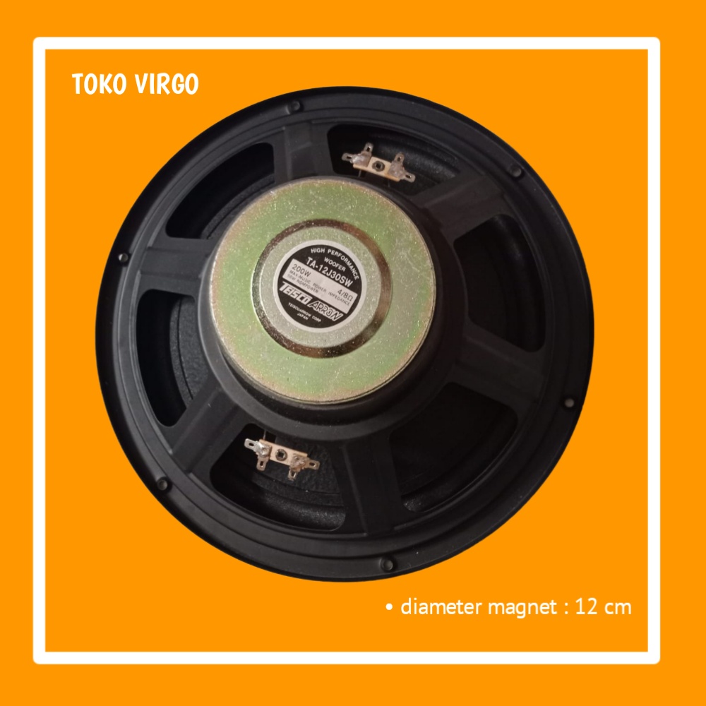 Spiker Subwoofer 12 In TA 12 J Speaker Subwofer Teisco 12" Speker Sabwufer Teisko 12 In 200 Watt Sep