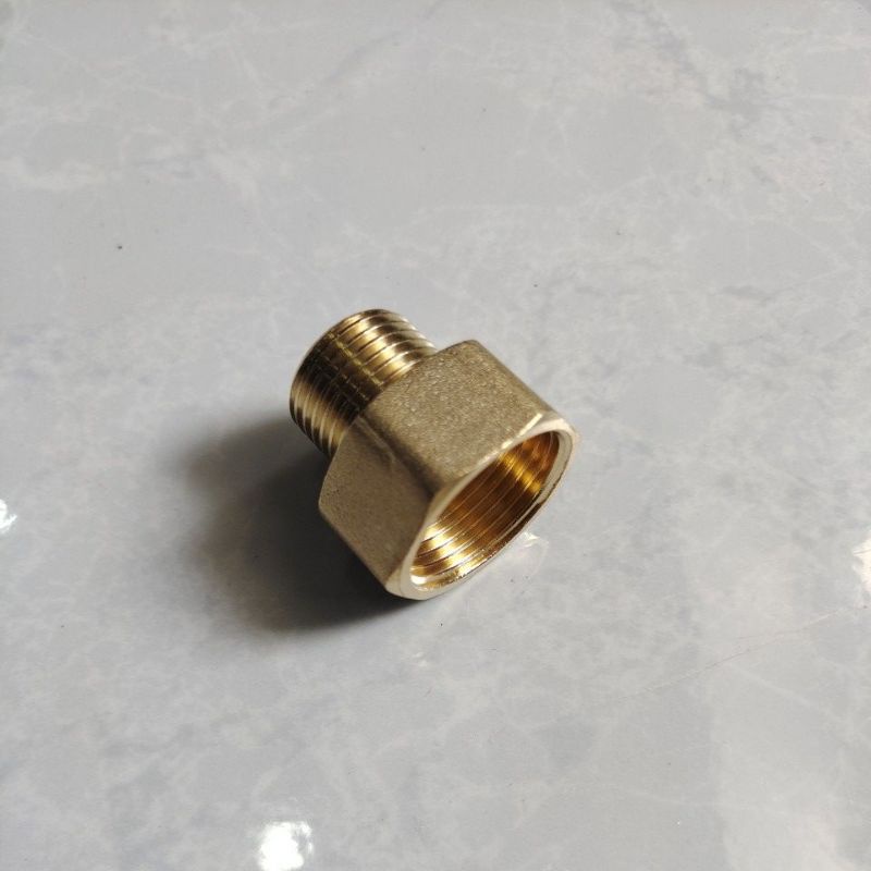 connector 1/2x3/4 Kuningan / sambungan 1/2x3/4 Kuningan / sok kran 1/2x3/4 kuningan