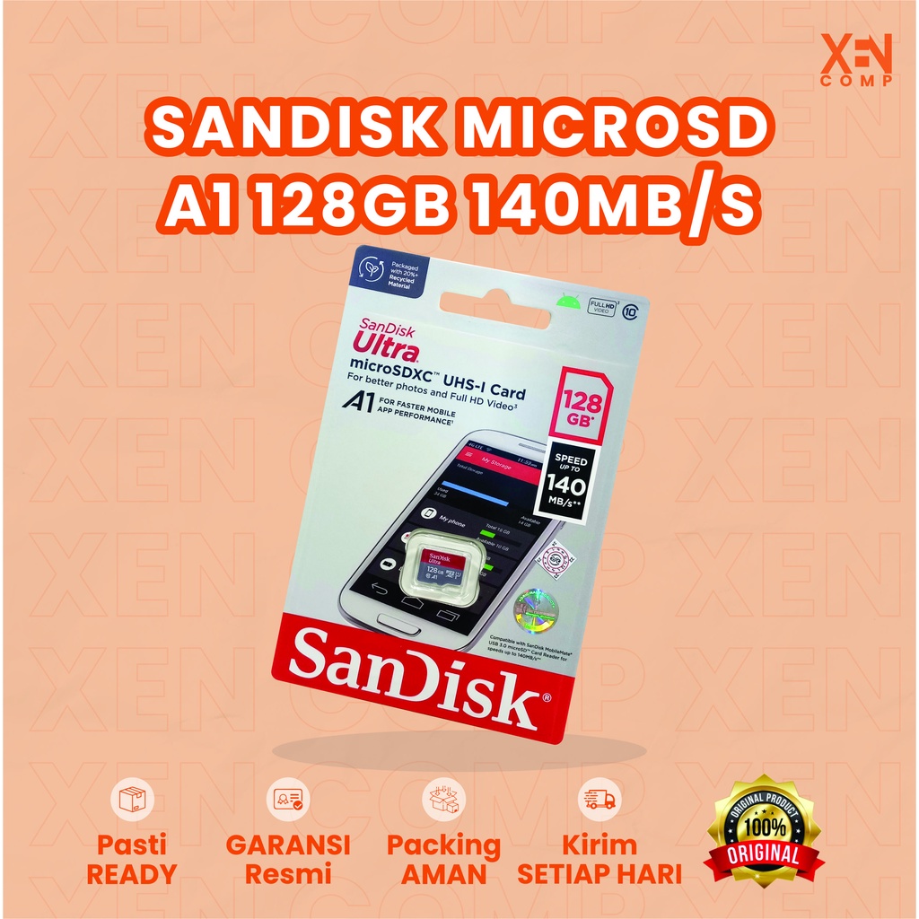 MICRO SDHC SANDISK 128GB NA A1 CLASS 10 140Mbps