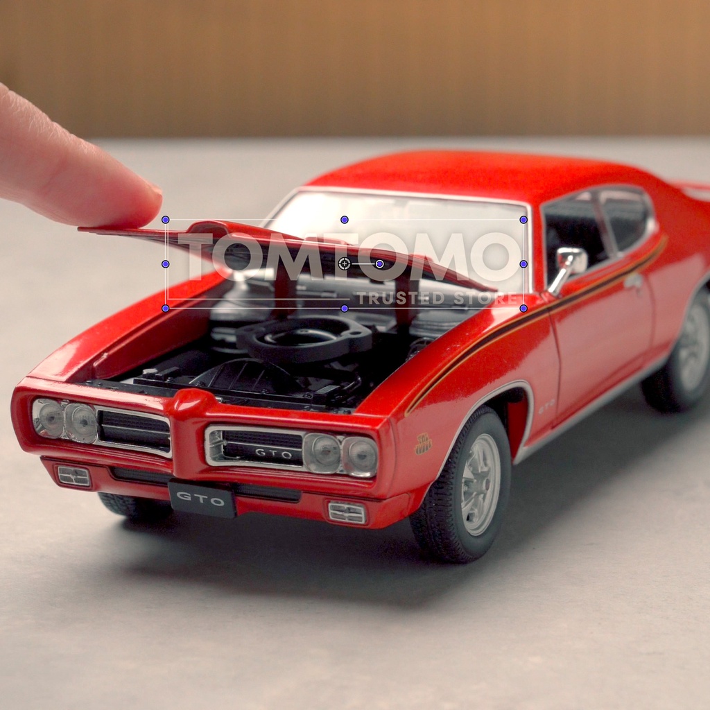 Tomtomo Pontiac GTO Classic Org Klasik Diecast Kuno Anitik Miniatur Mobil Mobilan Pajangan Aksesoris