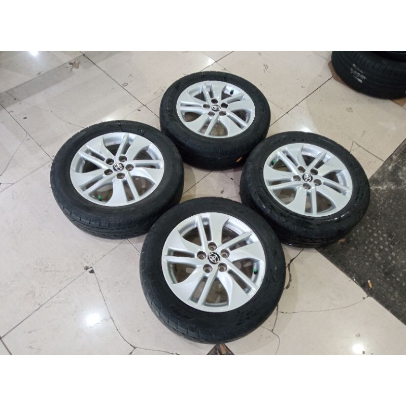 velg mobil bekas ring 15 lubang 5x100 ps ban 185/60/15 std sienta