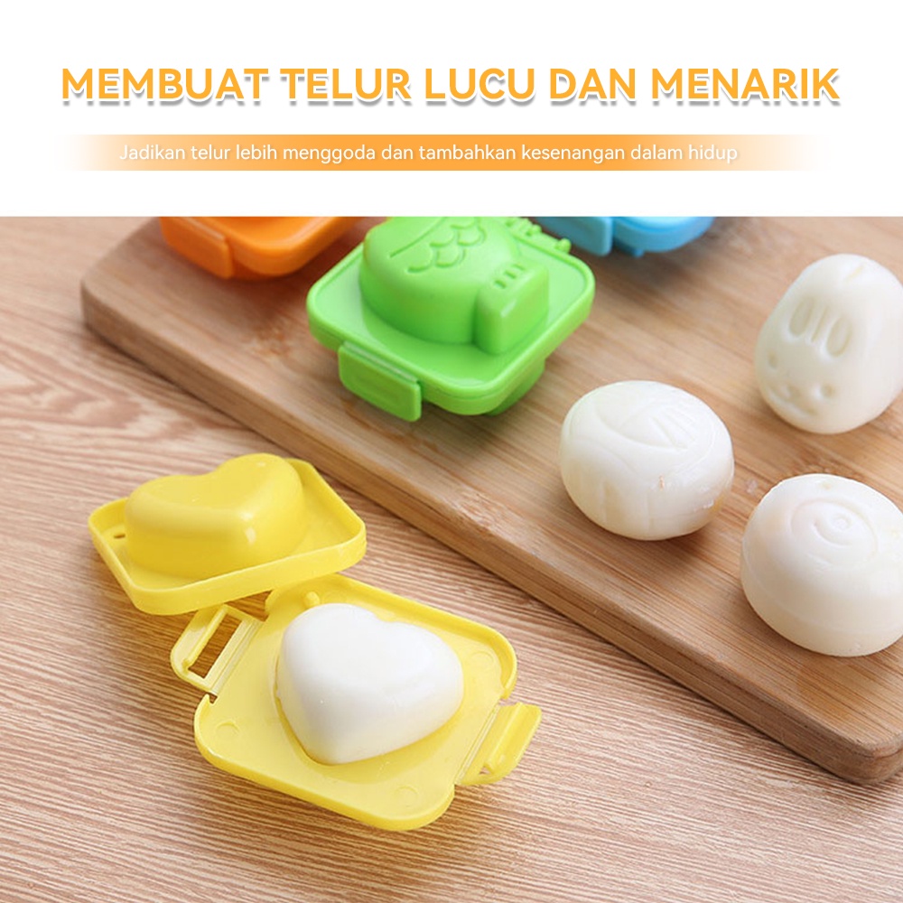 Lakhu Cetakan Telur Karakter / Egg Mold Mould Rice / Cetakan Pemotong Telur Rebus DIY