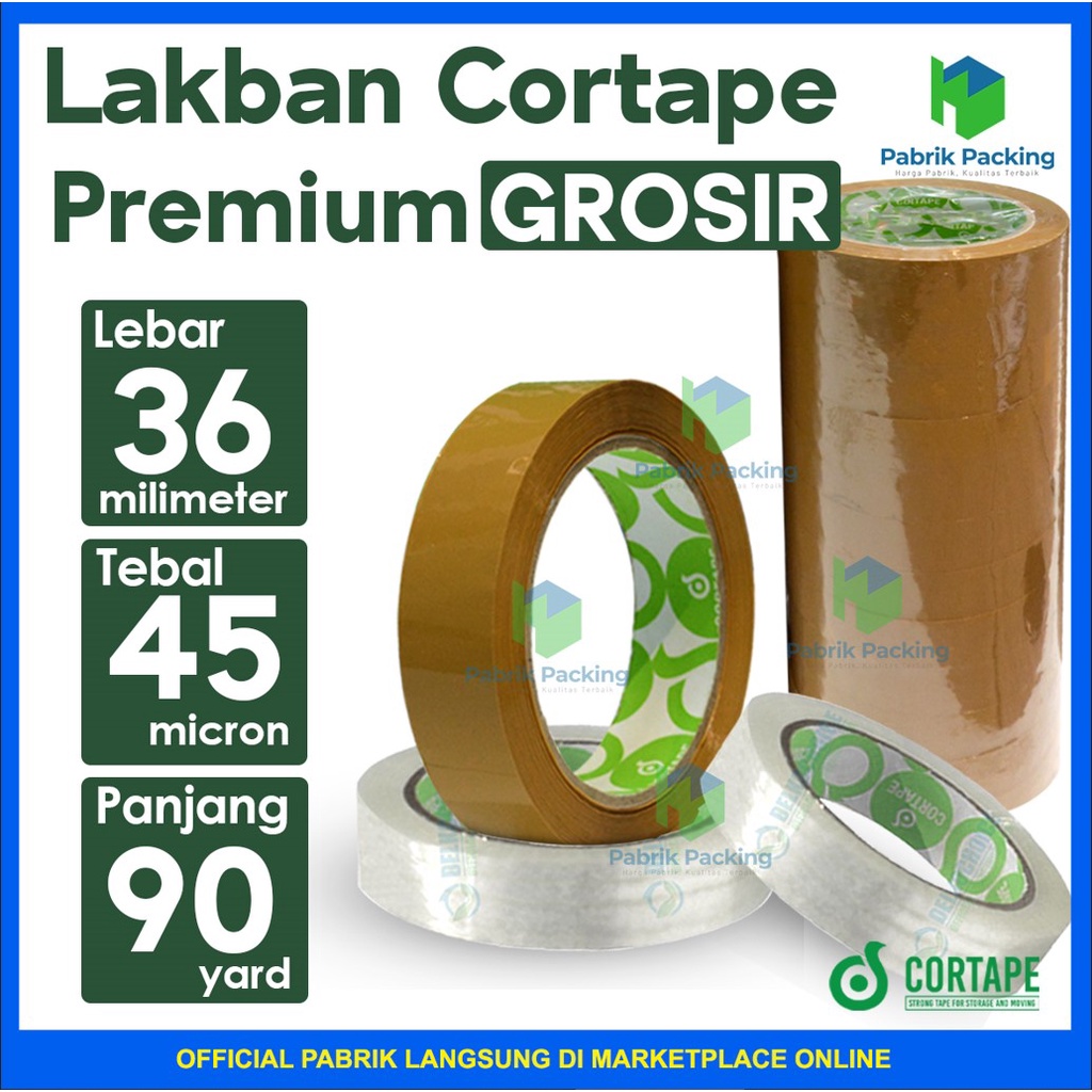 

Lakban Cortape Grosir Ukuran 36mm x 90yard Termurah Per Selop