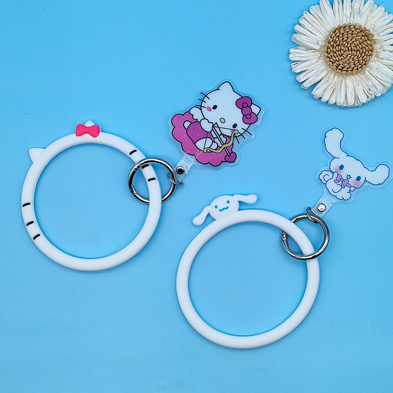 Kartun Minnie Silikon Ponsel Lanyard Kreatif Anti Jatuh Putaran Gelang Ponsel Kembali Case Tali Dekoratif Hadiah