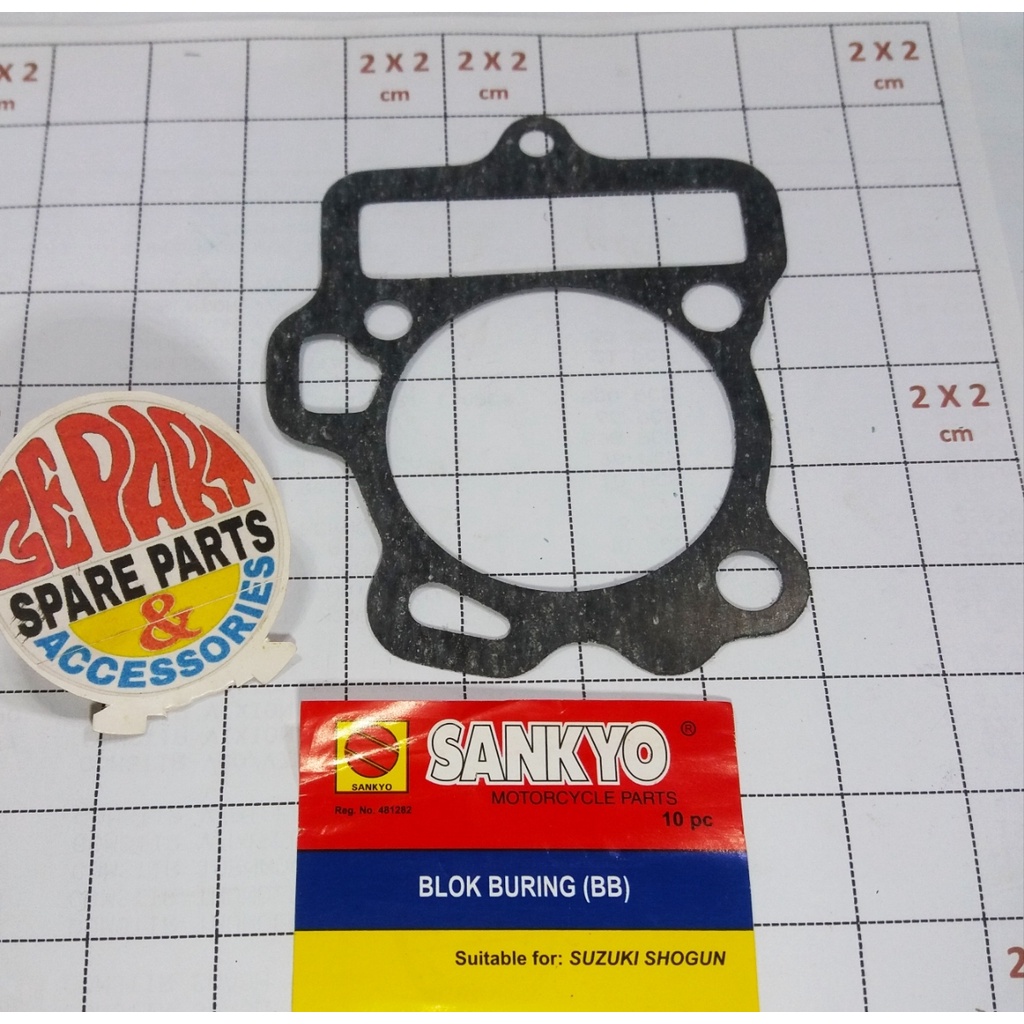 Paking Blok Boring Shogun 110 Gasket Perpak Blok Seher Shogun 110