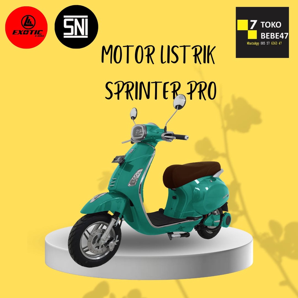 Jual Sepeda Motor Listrik Vespa Listrik Sprinter Pro Pacific Exotic