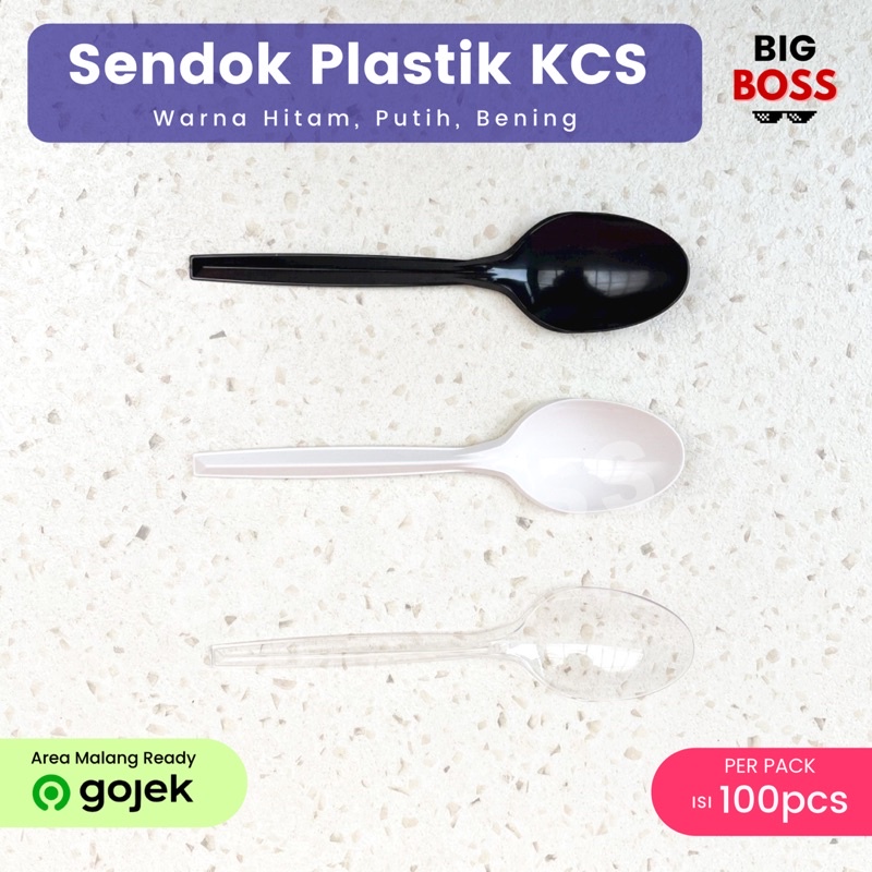 Sendok Garpu Makan Plastik KCS Higienis Food Grade isi 100pcs PREMIUM / Sendok Makan Plastik KCS / Garpu Makan Plastik