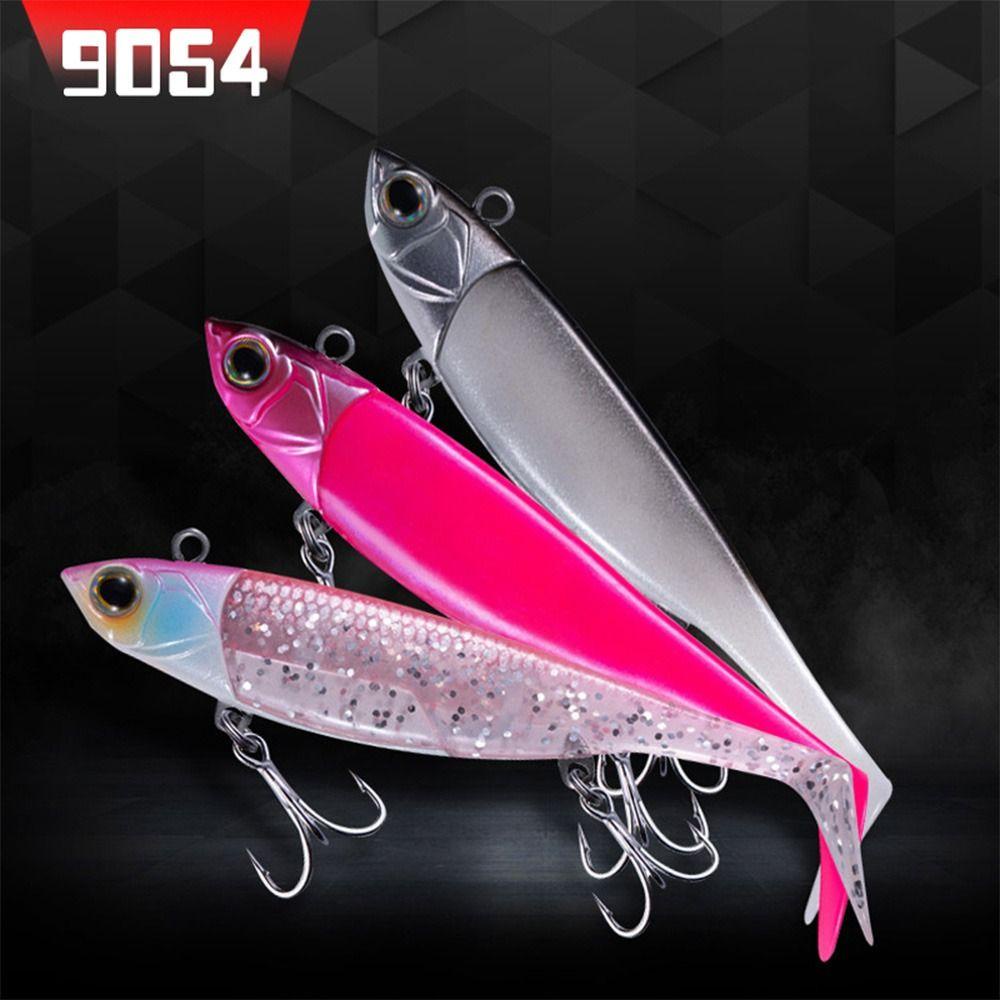 Top Soft bass Umpan T Tail Silikon Lalat Pancing Laut Memimpin Kait Kepala
