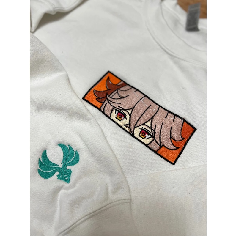 Crewneck Kazuha Embroidery Anime Gaming Genshin Impact Premium Unisex