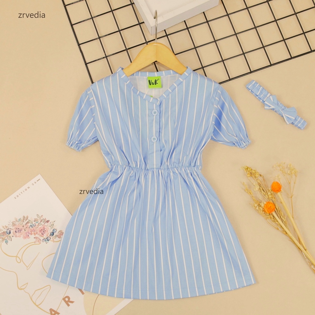 [FREE BANDANA] Dress Baby Grande uk 12-36 Month / Tunik Anak Perempuan Dres Daily Balita Branded ZR Vedia