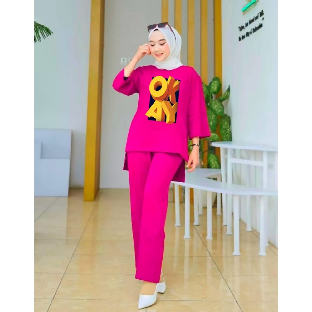 Setelan Tunik Okay / Set Blouse Senyawa