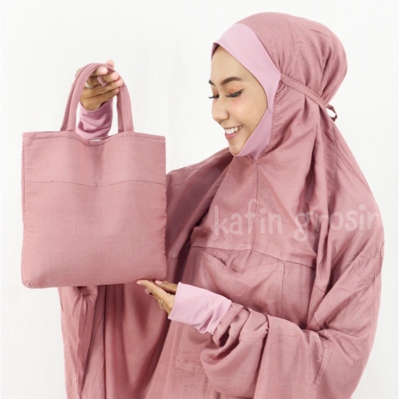 Mukena Terusan Malaysia Manset Rayon Mukenah Hadramaut Jumbo Dewasa