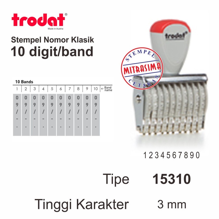 

Stm Stempel Klasik Nomor Merk Trodat 10 Digit