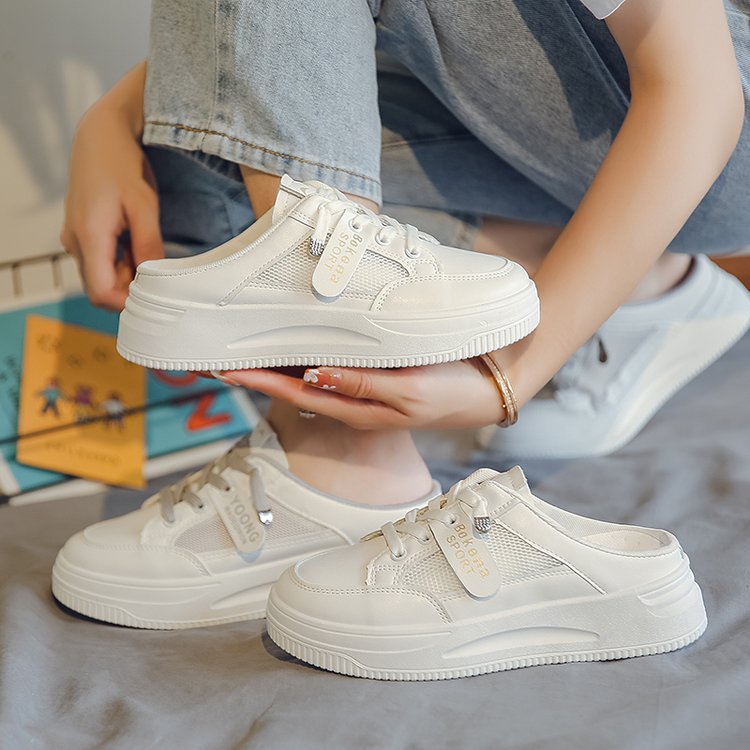 COD Sneakersdaily D207 Sepatu Sneakers Selop Wanita Premium