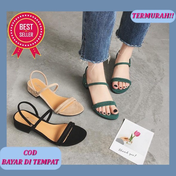 Sandal Heels Wanita Jmp Hak 3Cm/ Sandal Hak Tahu Sandal High Hells Wanita Terbaru Import Hak Tahu 5C