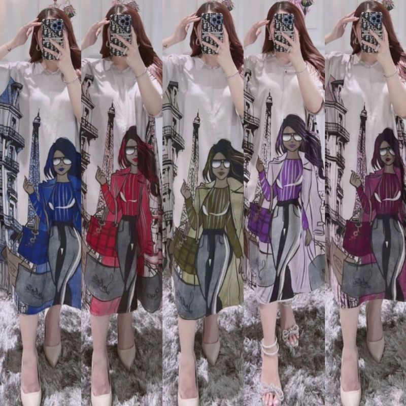 DRESS JUMBO DASTER JUMBO MOTIF KEKINIAN DRESS SOFIA