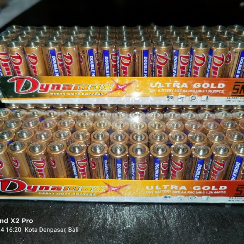 TERBARU Baterai AA A2 Dynamax Ultra Gold 1.5Volt Kualitas SNI