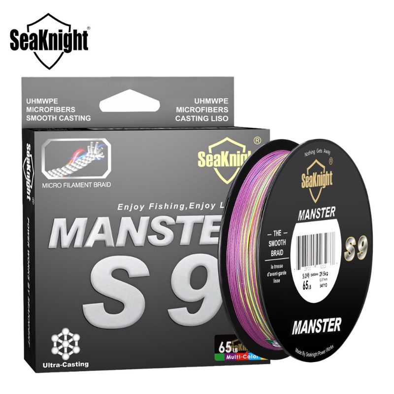 Benang Pancing PE seaknight manster S9 multicolour 300m jalinan 9 / 9 strands