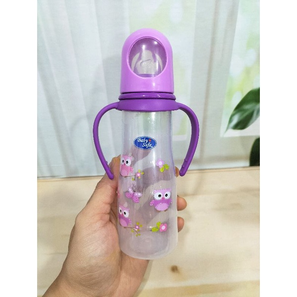 Botol Susu Berkualitas Baby Safe Dengan Pegangan/Karakter Lucu 250 Ml BPA Free  Dengan Standar Eropa JP 005