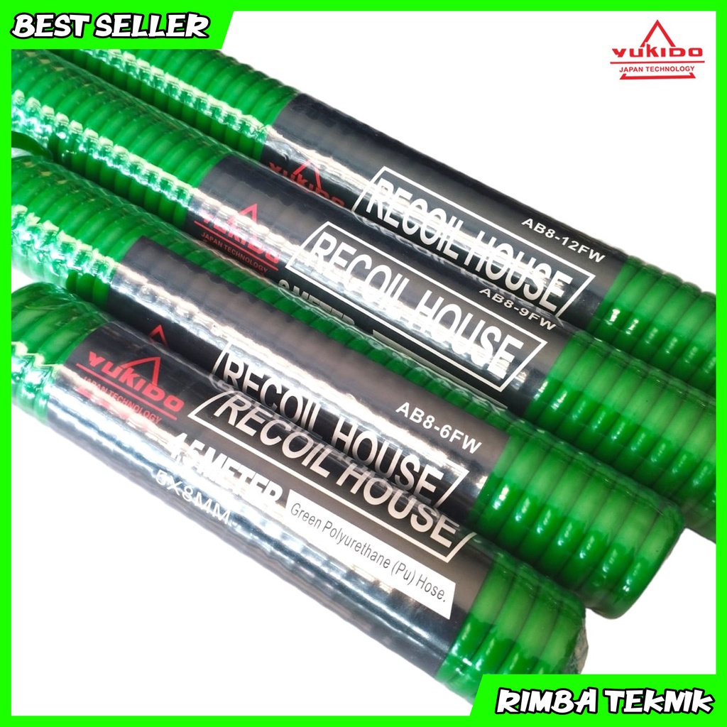 TERMURAH Recoil Hose 9 Meter - Selang kompresor spiral 9 Meter Slang PU YUKIDO Japan Technology