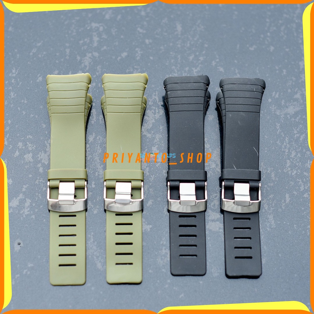 Strap Tali Jam tangan Rubber Suunto Core Sunto Core Hitam Dan Hijau