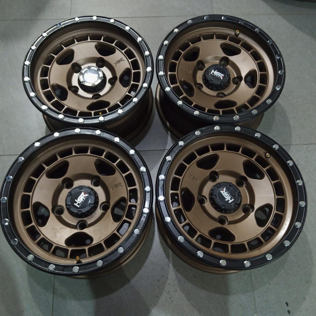 Velg Bekas Off-road HSR MAHAWA JT1552 Ring 15 Hole 5X139,7 Untuk Mobill Daihatsu Feroza, Taft Jeep S