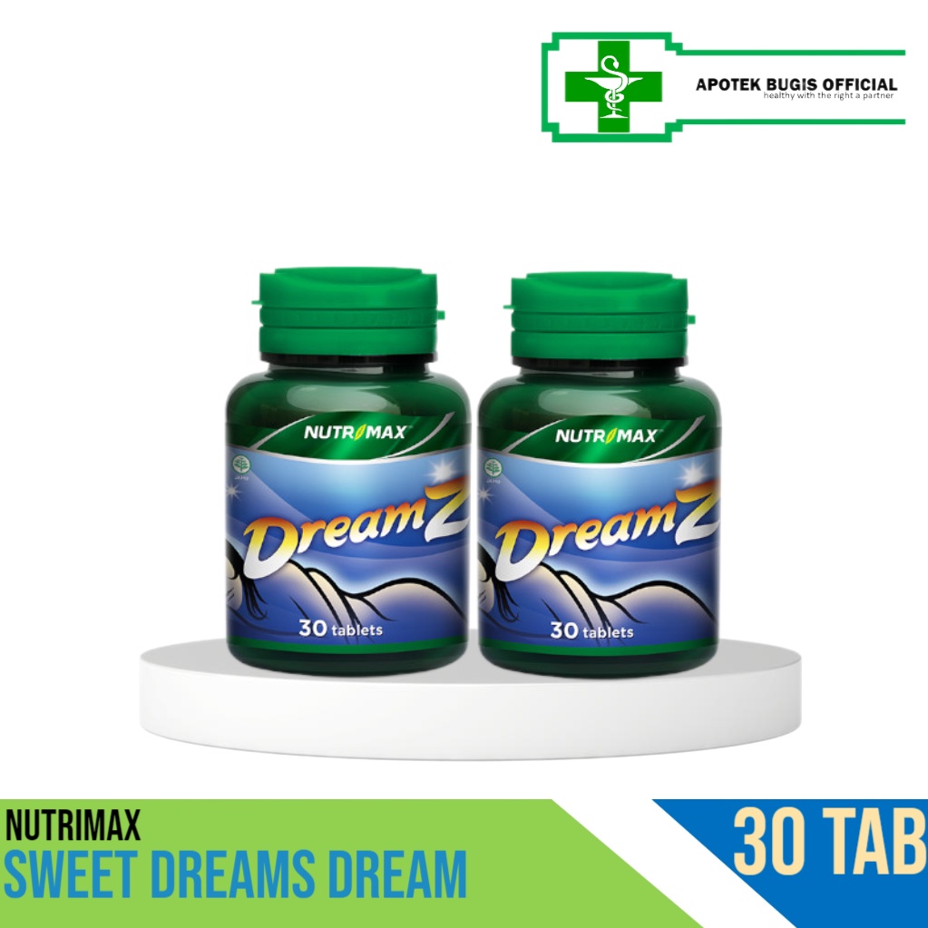 NUTRIMAX SWEET DREAMS DREAMZ DREAM VITAMIN OBAT SUSAH TIDUR NYENYAK INSOMNIA ANTI MIGRAIN 30 KAPSUL