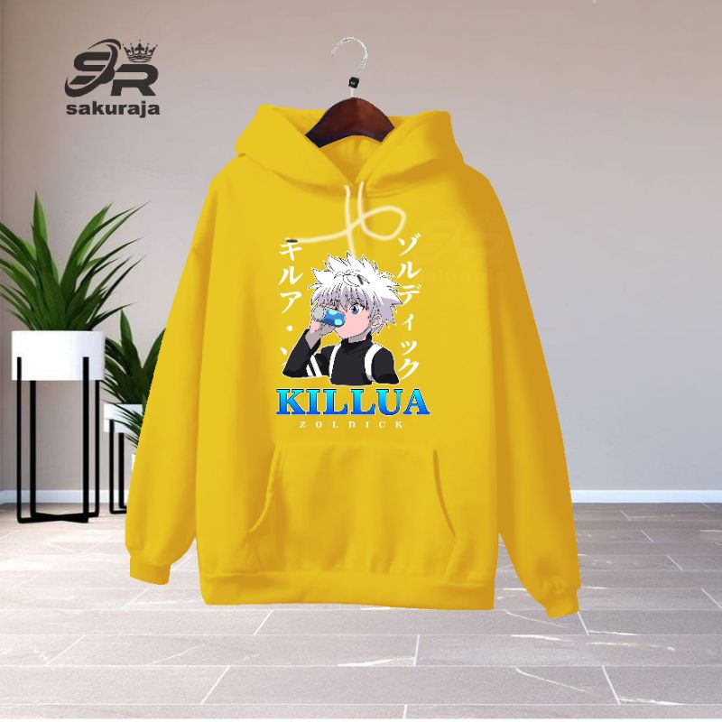 sweater hoodie anak karakter Hunter X  Killua Zoldyck/umur 3-17 tahun