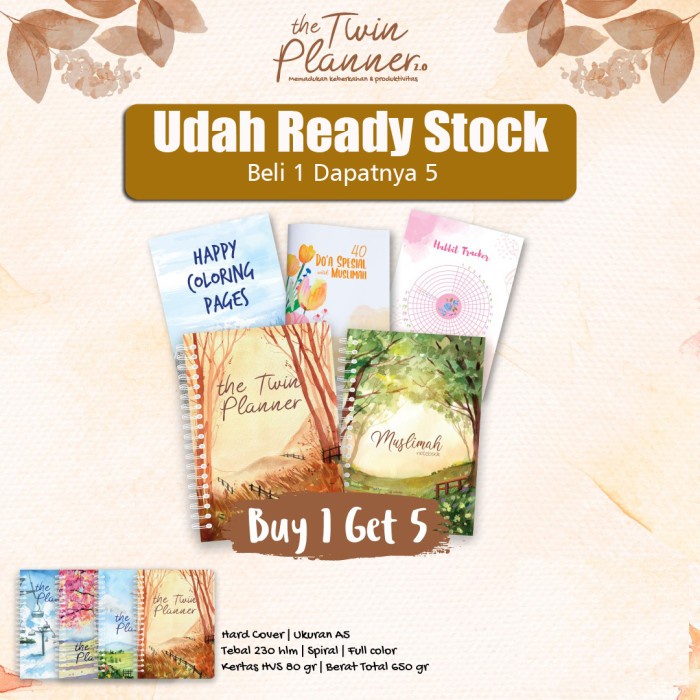 

Agenda Buku Agenda Muslimah Twin Planner 2.0 Beli 1 Dapat 5