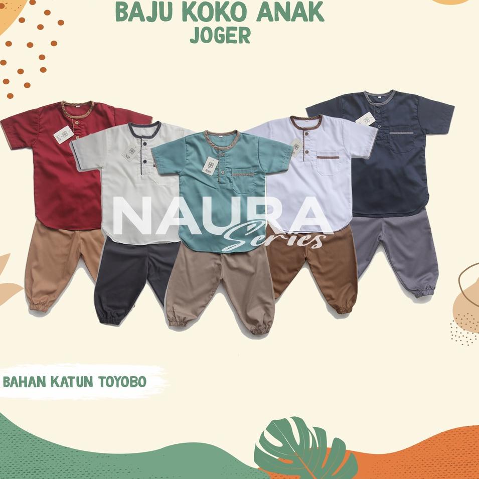 Baju Koko Anak Setelan Laki laki Celana dan Baju Bahan Katun Toyobo Premium HQ Halus dan Adem Warna 