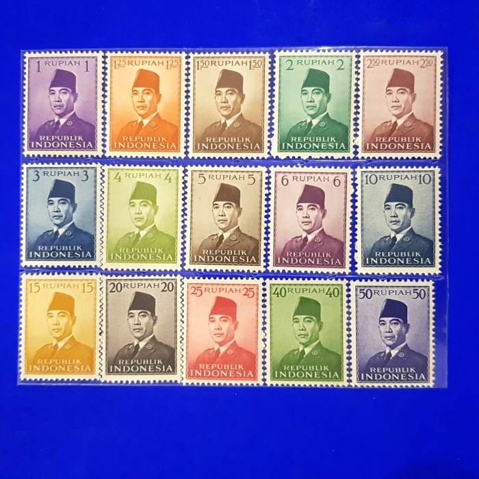 

✨NEW✨ - Perangko/Prangko Indonesia. 1951. PRESIDEN SOEKARNO. Set lengkap