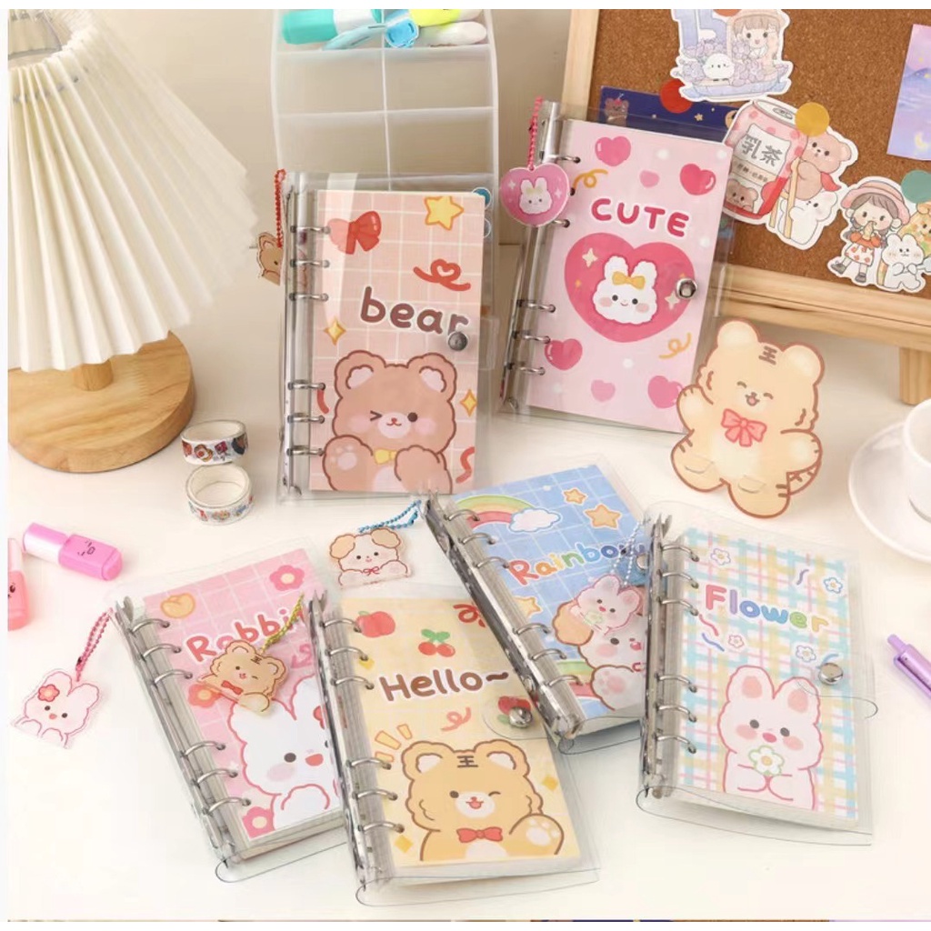

Binder Jurnal Perjalanan Kit Kartun Buku Catatan Isi Ulang Loose-Leaf Wisatawan Buku Catatan Harian untuk Anak Perempuan Anak-anak Hadiah