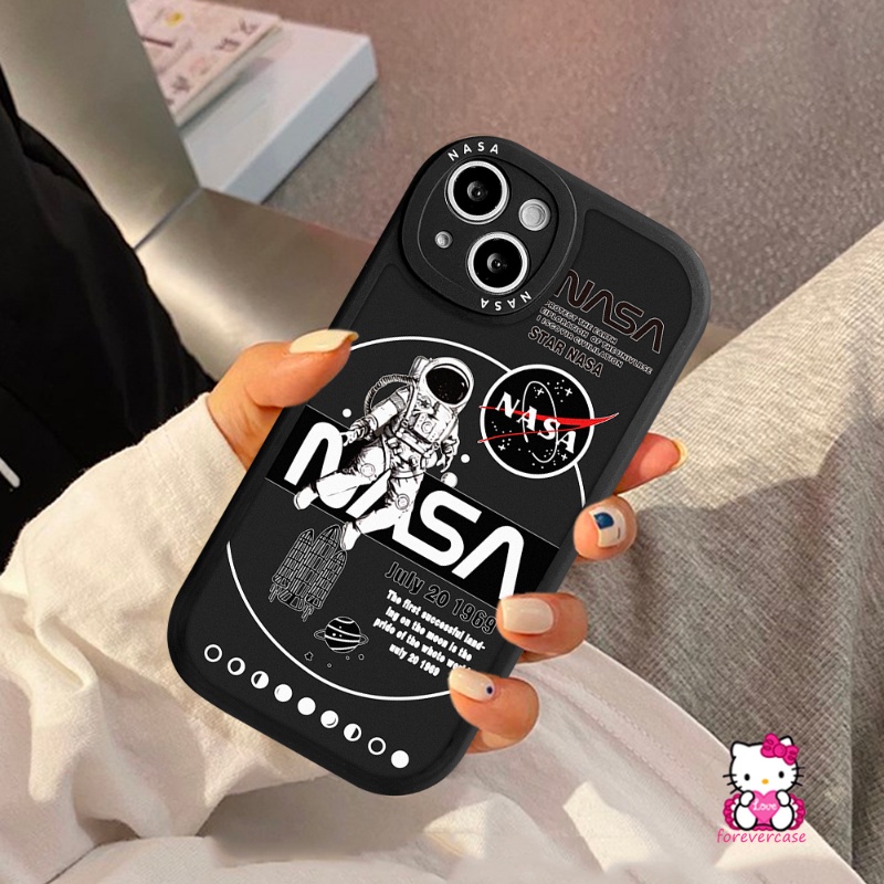 Case NASA Merk Fashion Untuk Oppo A96 A76 A95 A16K A15 A17K A16 A54 A12 A5s A77s A55 A17 A57 A74 A16E A3S A94 A1K Reno 5Z 8 7 7Z 5F 6 4 A9 A5 A31 A15s A7 A53 Case TPU Lembut A92 A36