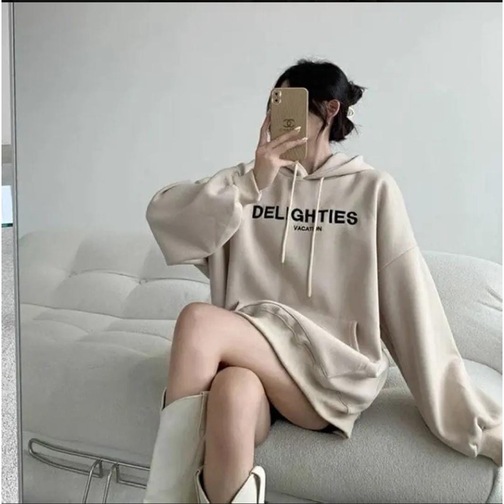 HOODIE UNISEX DELIGHTIES VACATION - JUMPER UNISEX PREMIUM KOREAN STYLE FLEECE TEBAL LEMBUT TERBARU,